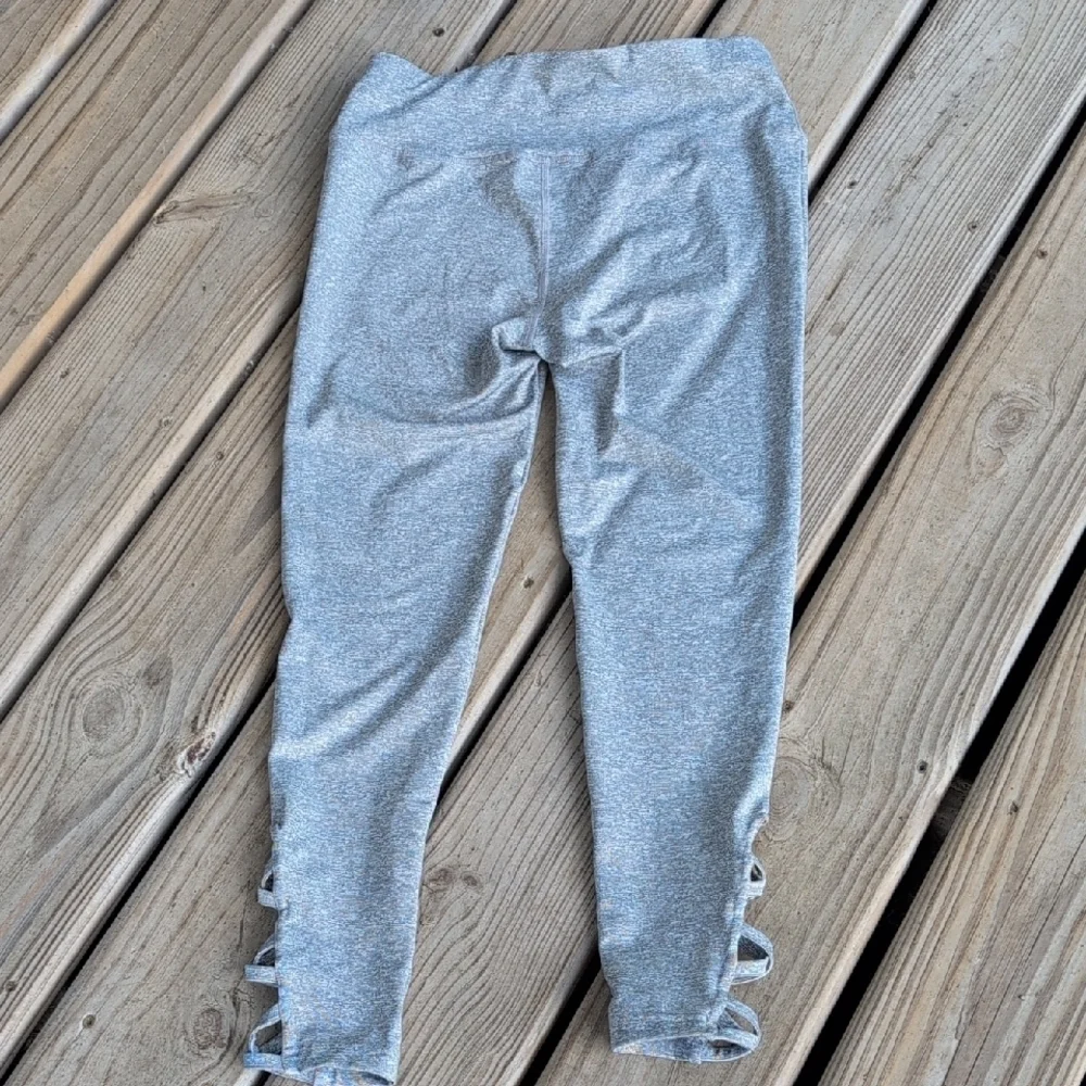 Justice Gray and Gold Leggings with Tapered Design